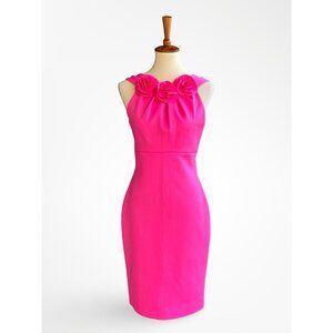 NWOT JW Jason Wu hot pink dress M medium pencil stretch formal spring summer